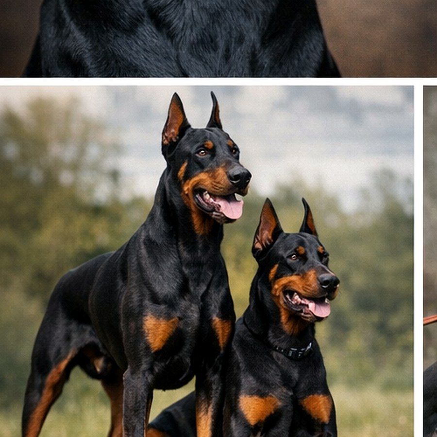 Доберманы в естественной позе