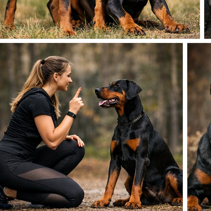 Доберман, иллюстрация к уходу и содержанию