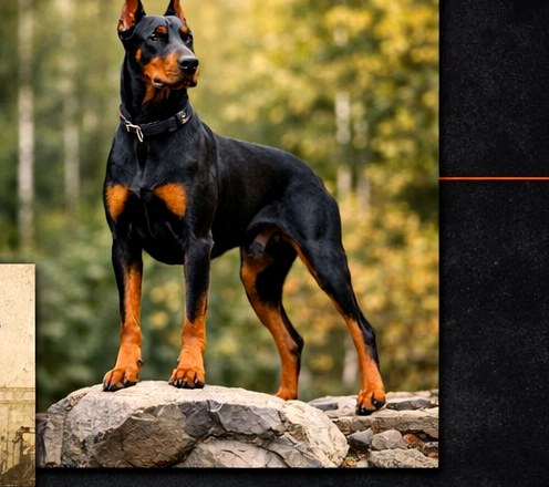 Доберман, иллюстрация